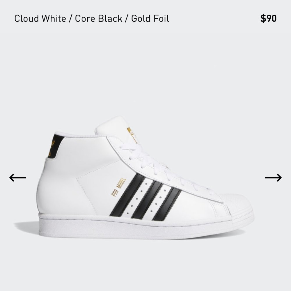 Adidas Superstar High Top Pro Model Shoes